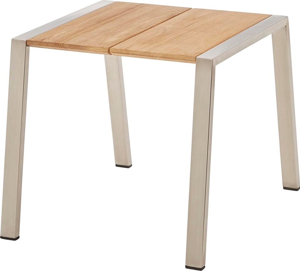 Diamond Garden Beistelltisch MALI 59x45 cm, Edelstahl / Recycled Teak