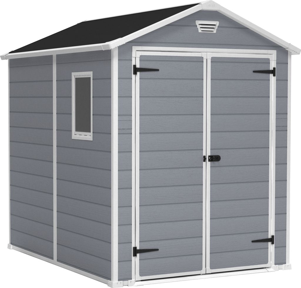 KETER Manor 6x8 záhradný domček, grafit, plastový záhradný Produktbild 