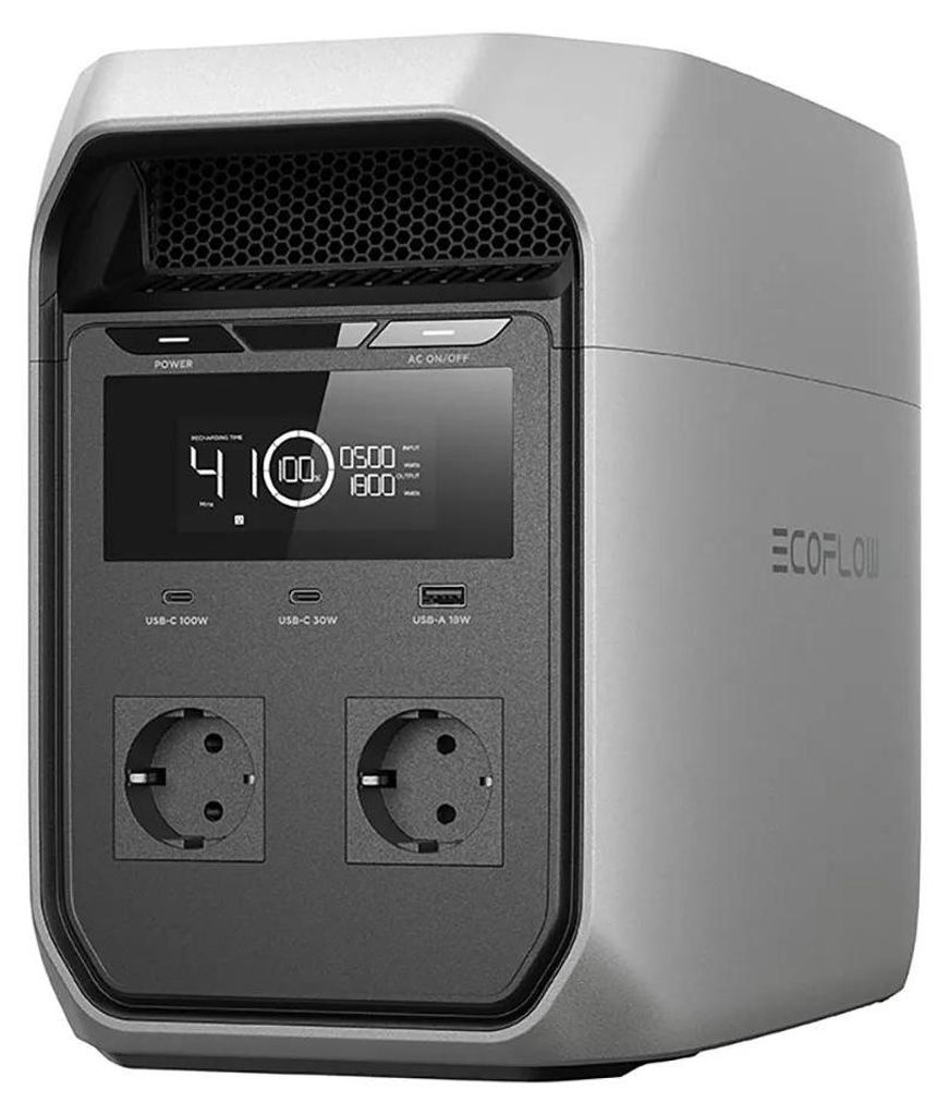 EcoFlow DELTA 3 Classic, Lithium Manganese Iron Phosphate (LMFP), AC, Solar, 1024 Wh, 2400 W, 1400 W, 3600 W