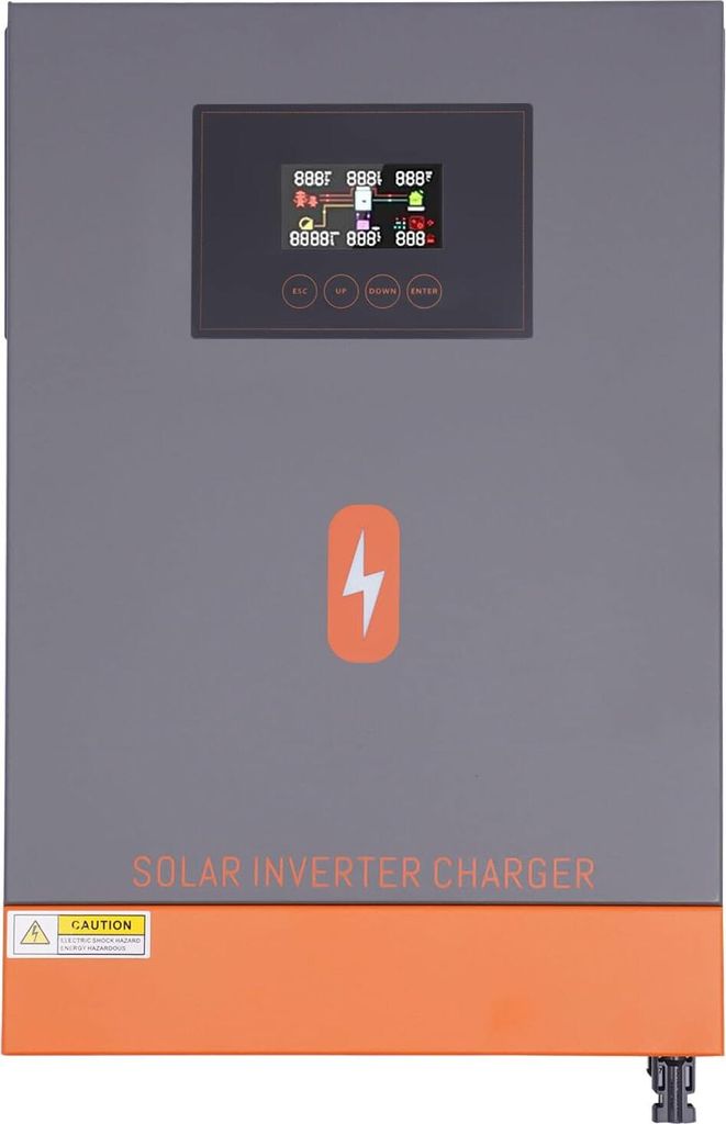 Hybrid Wechselrichter Solar 6200W Off Grid 48V DC bis 230V AC mit 120A MPPT Solarregl
