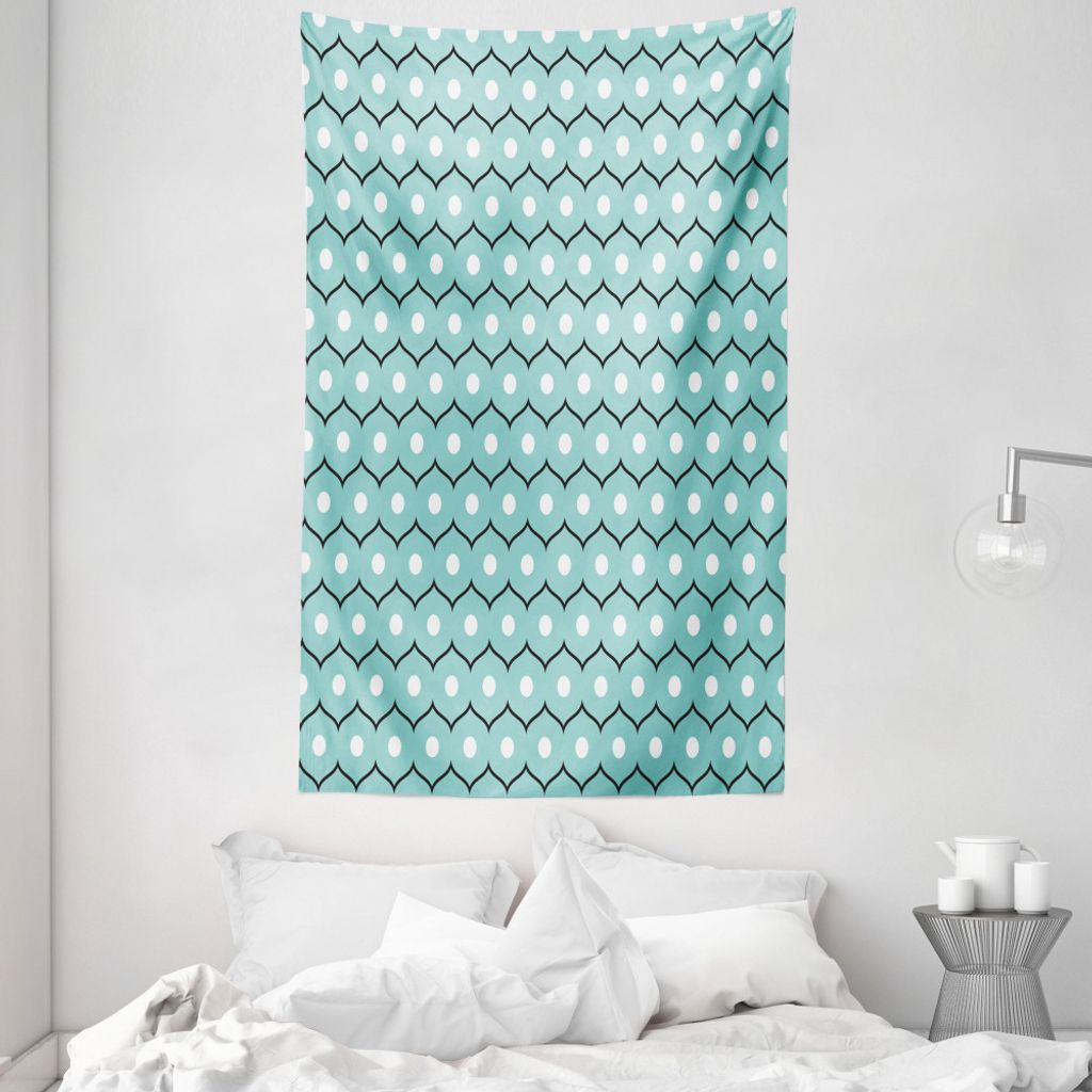 ABAKUHAUS Abstrakt Wandteppich und Tagesdecke, Kreise und Streifen aus Weiches Mikrofaser Stoff Waschbar ohne Verblassen Digitaldruck, 140 x 230 cm...