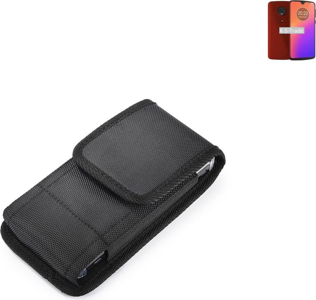 Holster Gürteltasche kompatibel mit Motorola Moto G7 Plus Holster Gürtel Tasche wasserabweisend Handy Hülle Schutz Hülle Outdoor schwarz K-S-Trade