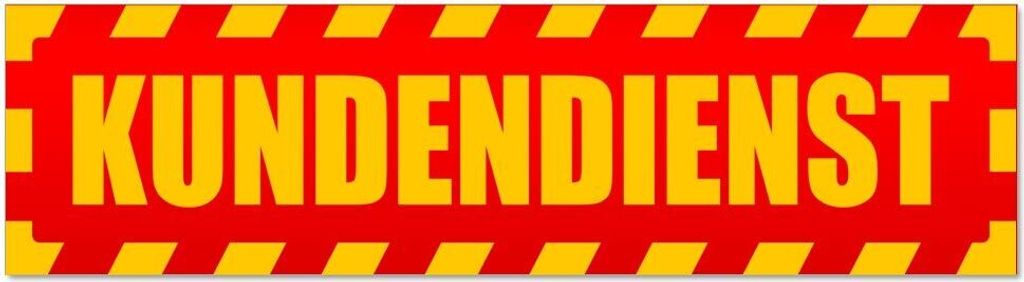 Kiwistar - Autoaufkleber - Rot - 60 x 16 cm - Kundendienst gestreift - Hinweis Aufkleber Sticker für Auto, Kfz, Fahrrad, PKW, LKW