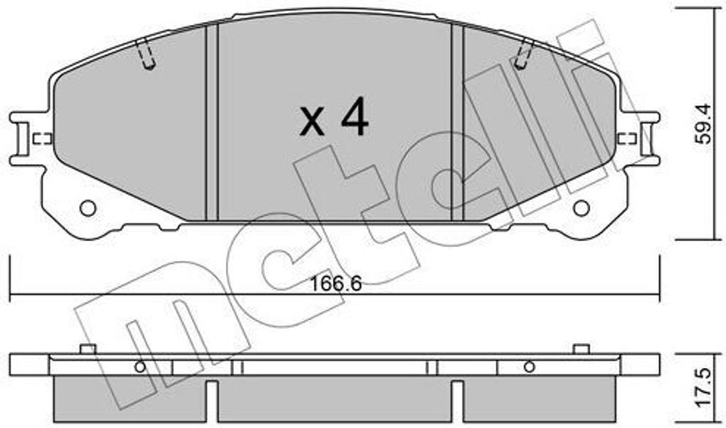 METELLI Bremsbeläge Satz Bremsklötze für TOYOTA RAV4 V (XA50) 22-0938-0