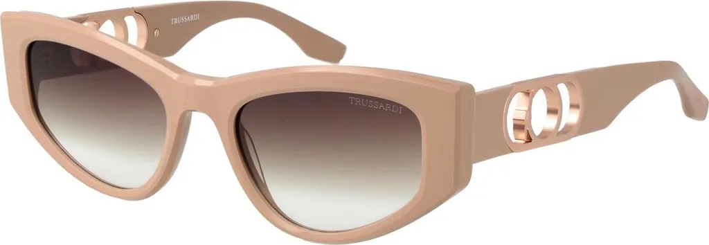 Trussardi Lunettes de soleil TSW9013 Monture Beige Verres Teintés