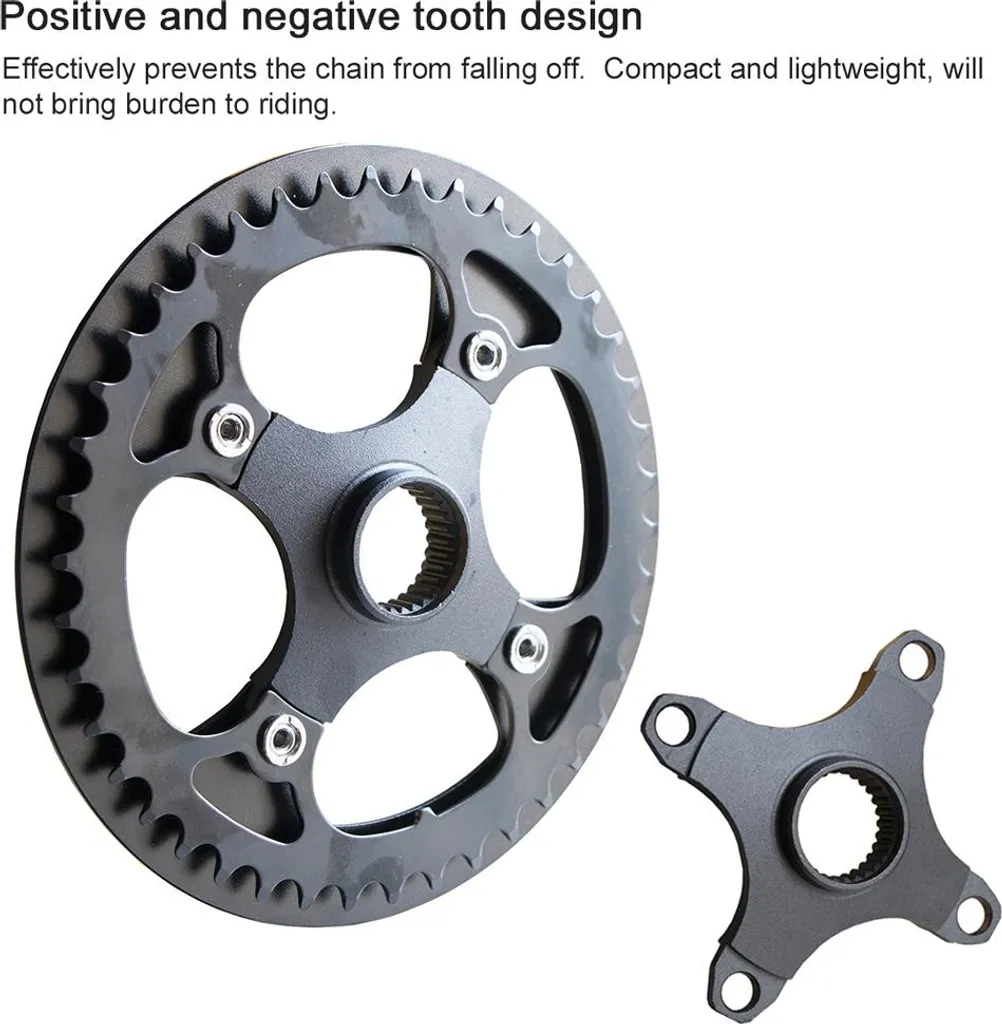 SUNGOOYUE Kit Anneau de Chaîne et Adaptateur Araignée pour Bafang M400