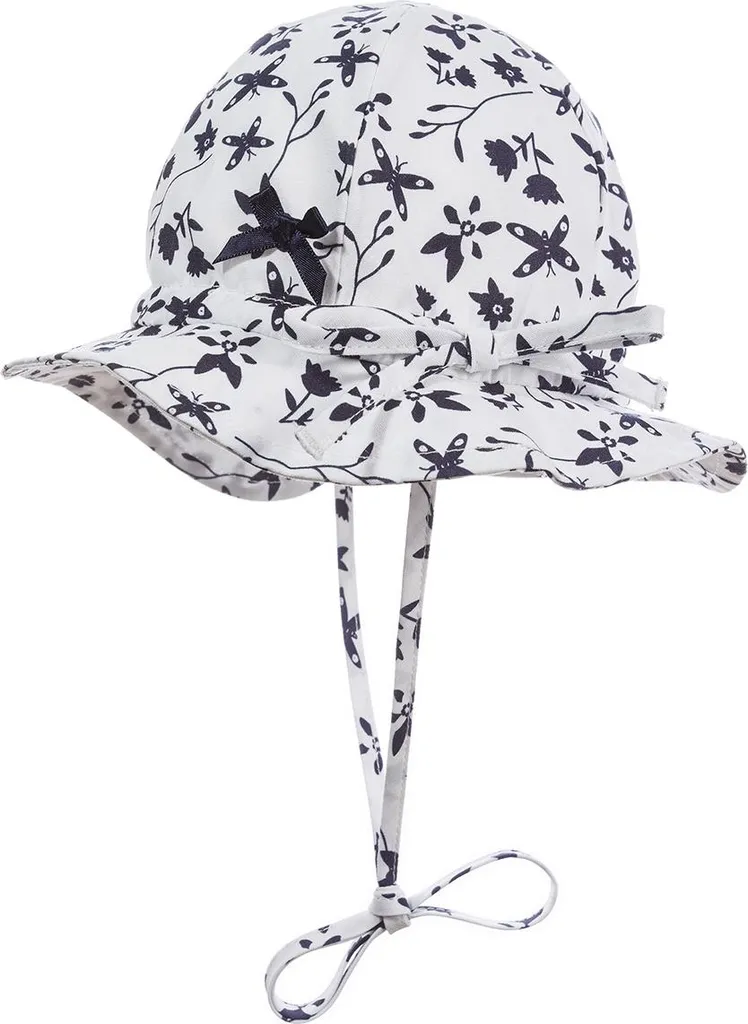 Cappello da sole bianco Döll con lacci - Protezione UV Cotone Baby