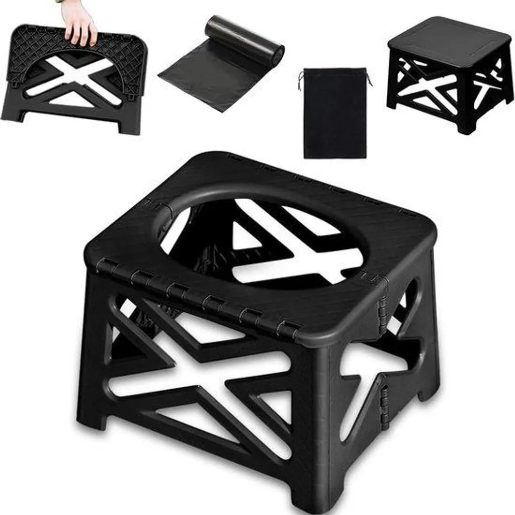 WC chimique portable et pliable pour voiture et activités outdoor