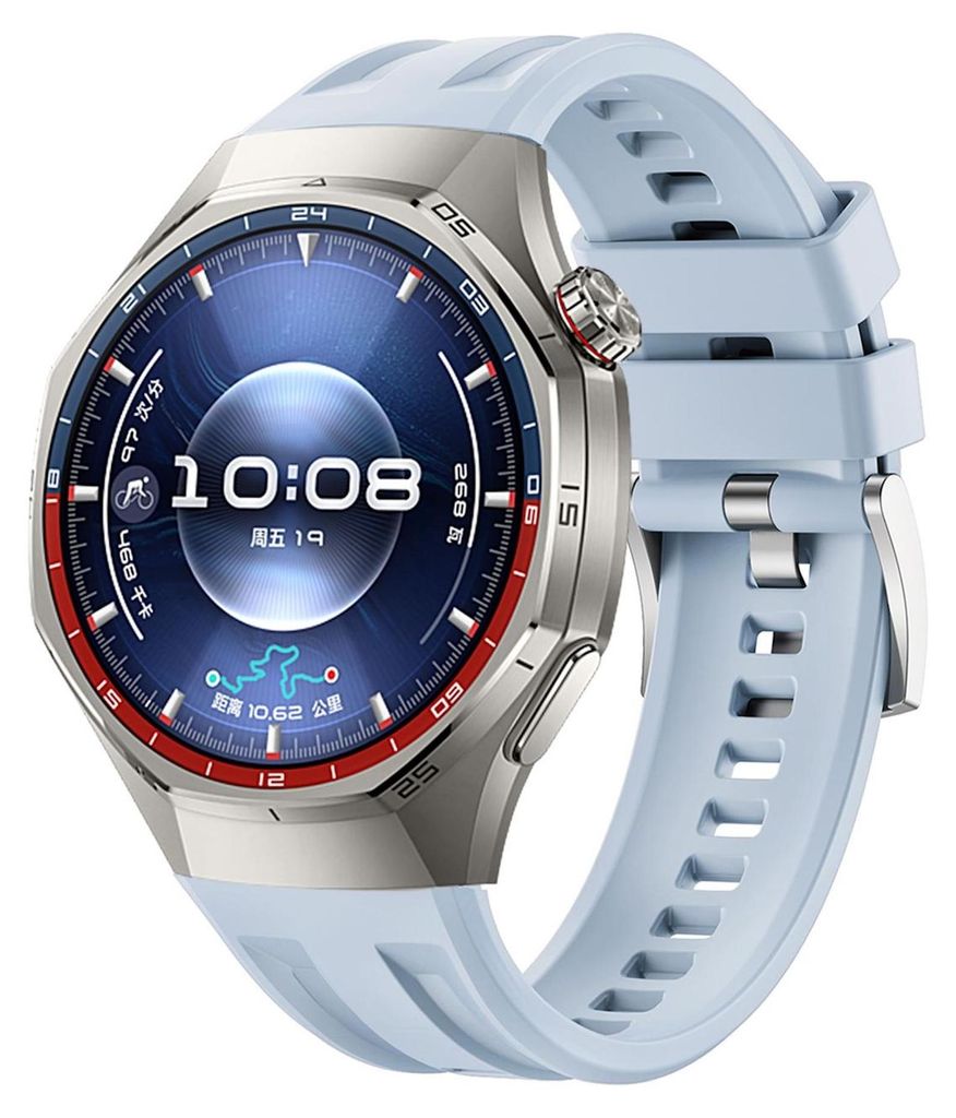 Silikon Armband für Huawei Watch GT 6 Pro Press Button & Seamless Design Blau