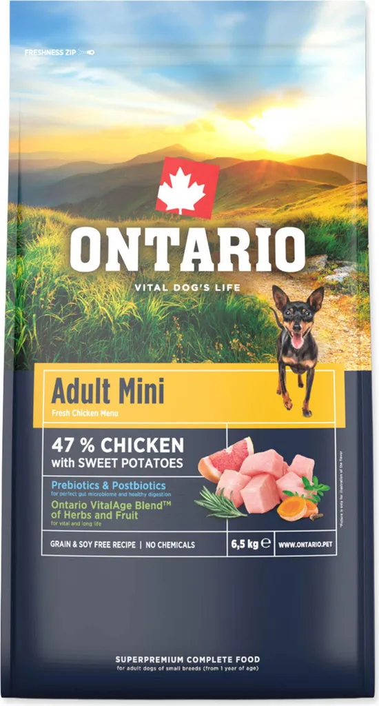 Ontario Adult Mini Pollo 2.25kg - Prezzo Offerta Crocchette Cani