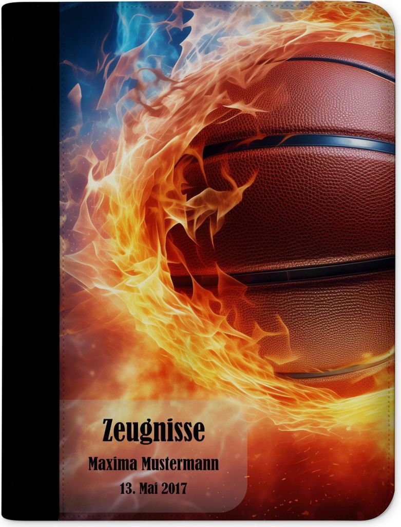 Zeugnismappe, Dokumentenmappe, Ordner A4, Basketball