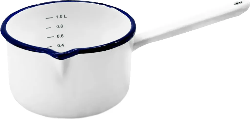 Pentola Smaltata 14cm Karl Krüger HUSUM 1L con Beccuccio e Scala Graduata