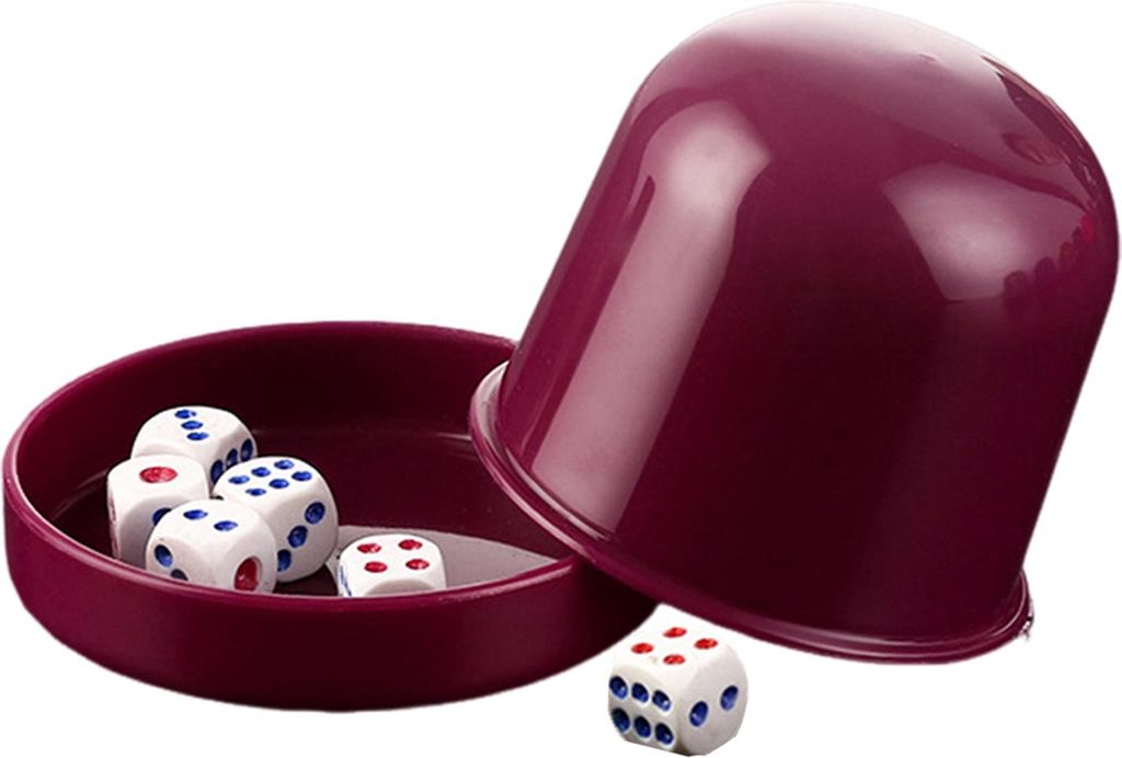 1 Satz Würfelbecher mit Sockel, 6-Punkt-Würfel, robuster manueller Shaker-Becher, für Erwachsene, Familienabend, Bar, Party, Glücksspiel, Trink...