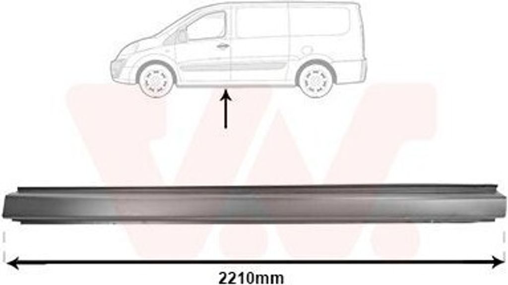 VAN WEZEL 1612101 Schweller Reparaturblech Einstiegblech Produktbild 