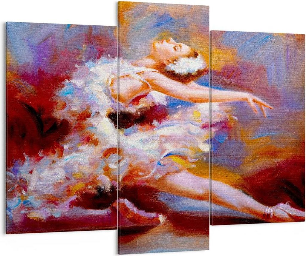 Bild auf Leinwand - Leinwandbild - Balletttänzer tanzen - 130x100cm - Wand Bild - Wanddeko - Leinwanddruck - Bilder - Kunstdruck - Wanddekoration ...