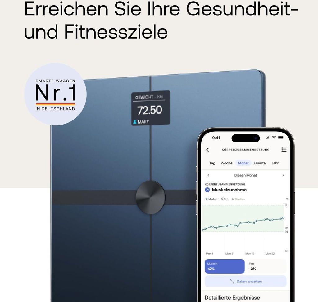 Withings Body Smart Körperanalysewaage, umfangreiche Produktbild 15