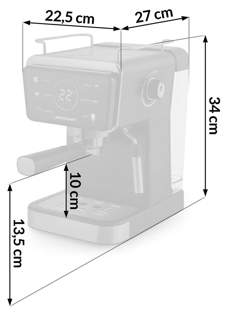 Cafetière à levier 20 bars Berdsen BD-771 noir : expresso authentique - 4