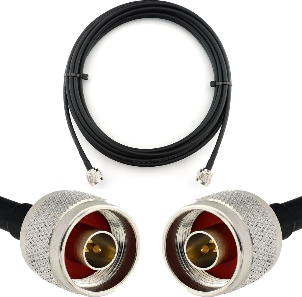 10m N Stecker auf N Stecker — HF-240 (LMR 240 Äquivalent) Verlängerung Antennenkabel — für WiFi RF Antenne GSM LTE 4G 5G 6G Router Signalver...