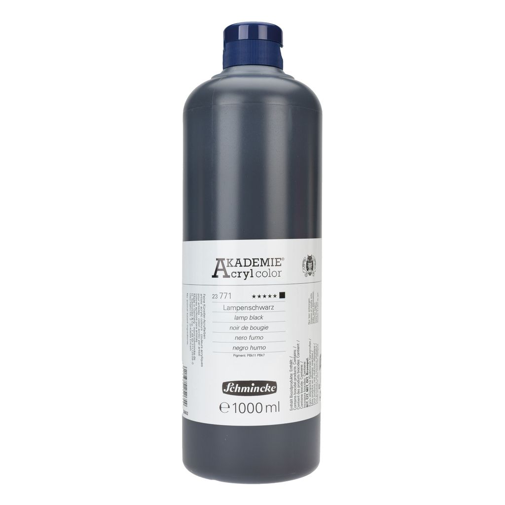 Schmincke AKADEMIE Acryl - Lampenschwarz 1000ml Acrylfarbe - 23 771 029