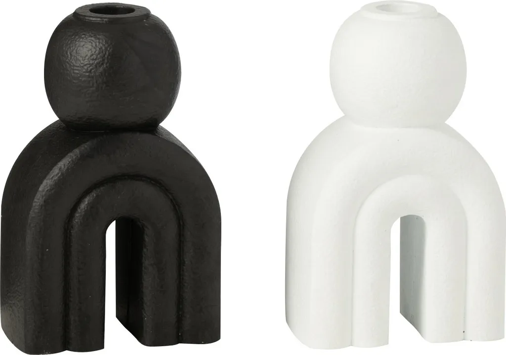 Porte-bougie J-Line en Ciment pour Table de Salon - Style Moderne Chic