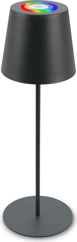 Tischlampe Akku Tischleuchte Kabellos Touch buntes RGB+W Licht höhenverstellbar