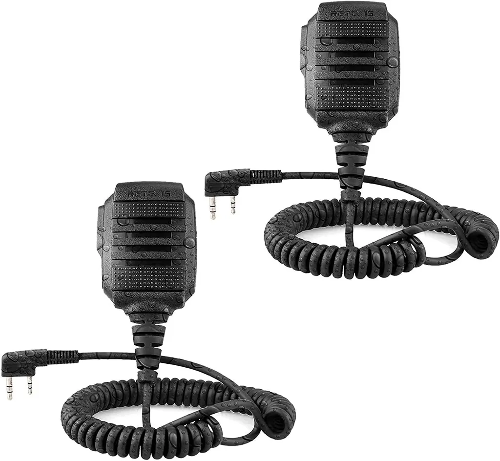 Micro Main Étanche IP54 Retevis RS114 avec Prise 2 Broches (Pack de 2)
