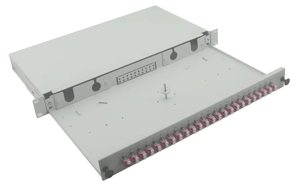 Helos LWL Breakout-Box LC Multimode x 24 - Rack 1U Haute Performance
