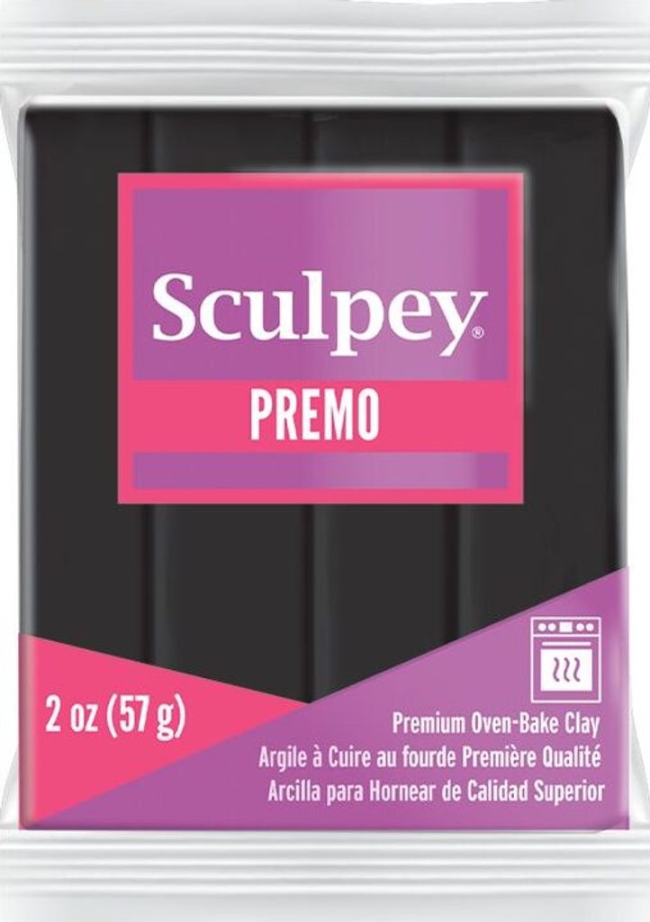Sculpey PREMO schwarz - 1 Stück