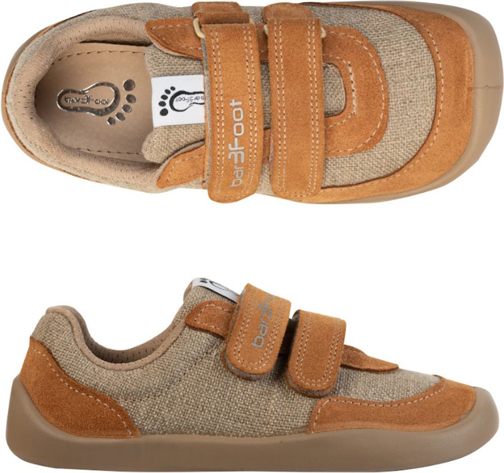 Canvas Sneaker 3F OHIO 3BS26/LN15 bar3foot super flexi Leinen Barfuß