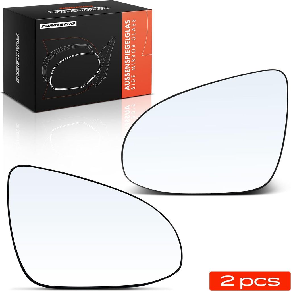 Frankberg 2x Spiegelglas Außenspiegel Vorne Links Rechts für Citroën C1 II Peugeot Toyota