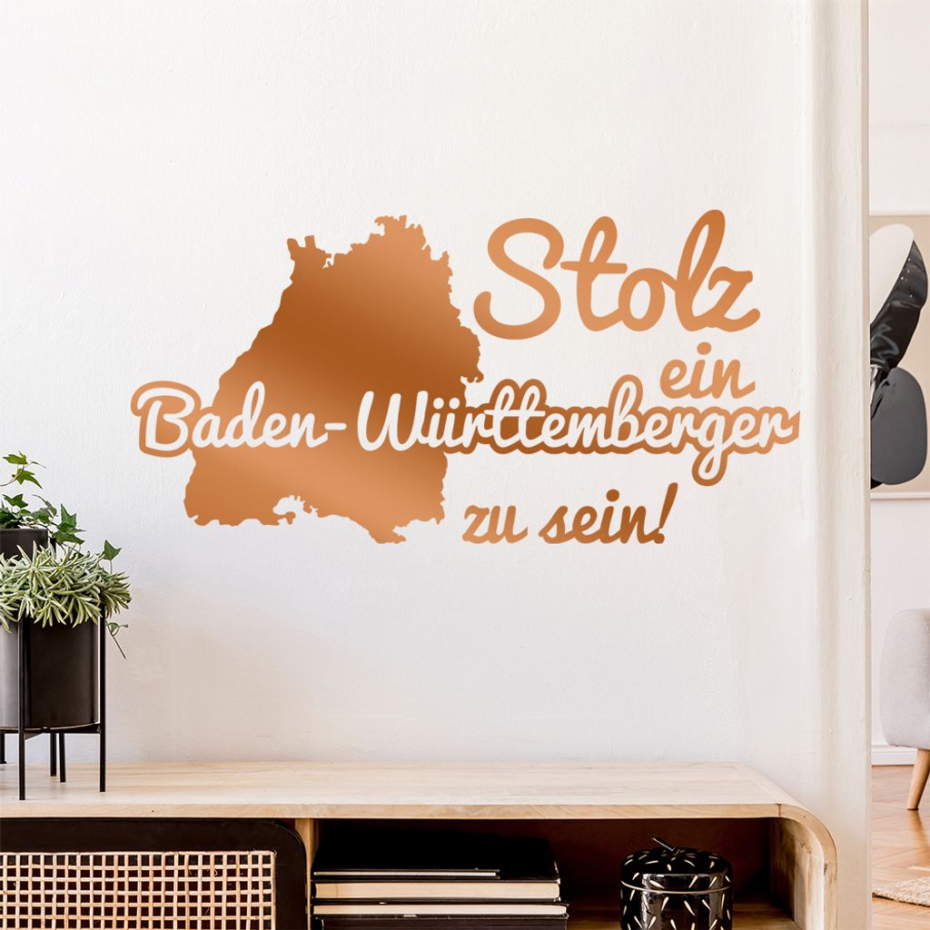 Baden-Württemberger Stolz Wandtattoo Wandaufkleber Wall Sticker - Dekoration, Küche, Wohnzimmer, Schlafzimmer, Badezimmer