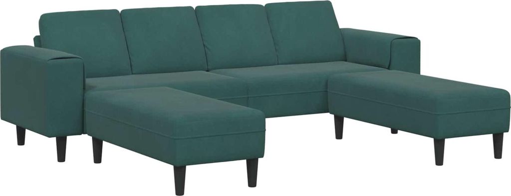 Wohnzimmer Couch 3 pcs Dunkelgrün