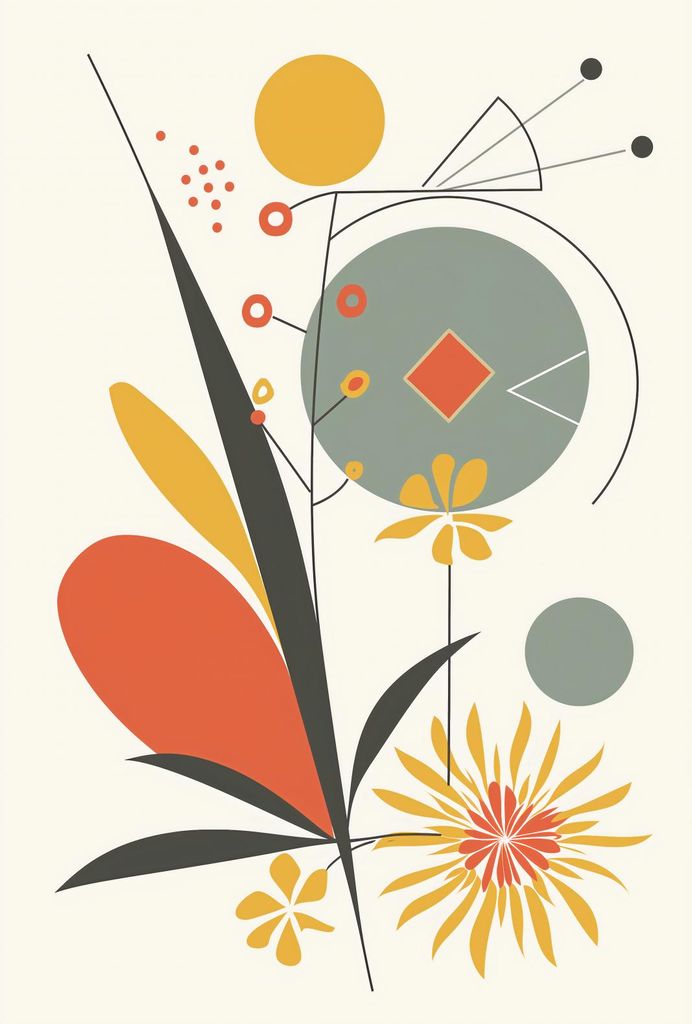 Poster 67,5x100cm Geometrischer Garten
