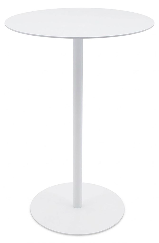 Metall Beistelltisch rund weiß - Ø 35 cm - Couchtisch im Produktbild 