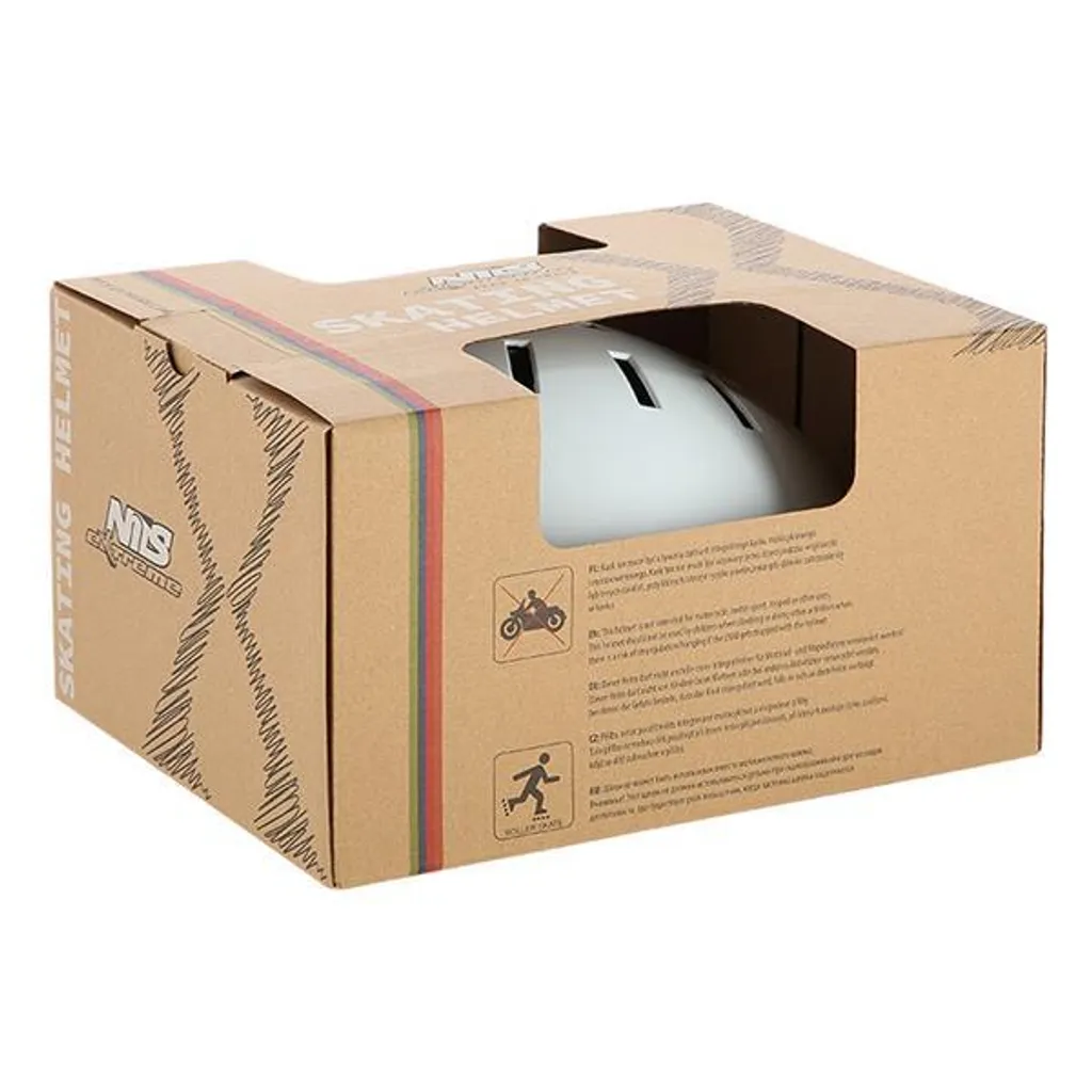 Casque de skate Nils Extreme ajustable Blanc Taille L avec Coque Robuste - 11