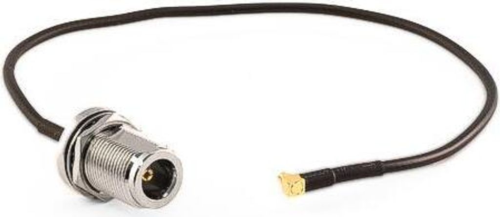 Pigtail N-Buchse zu MMCX-Stecker 18cm, HDF100, Low Loss