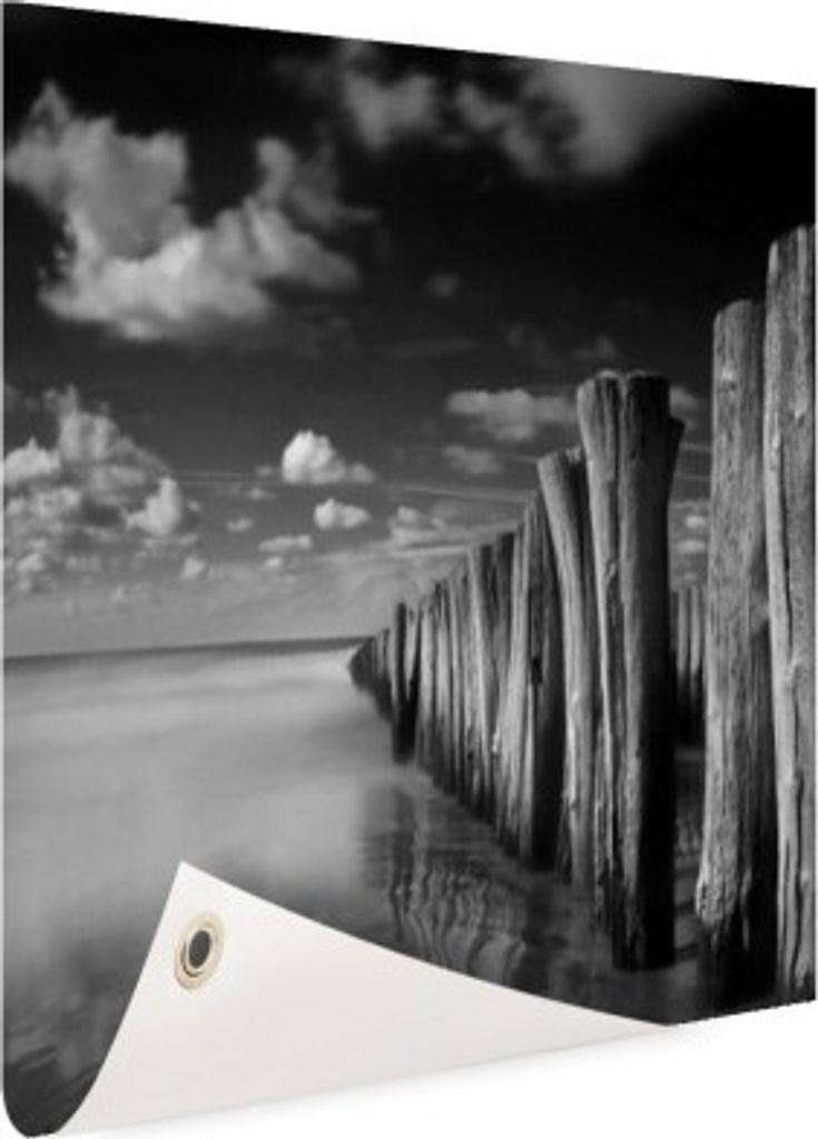 Gartenposter - 60x40 cm - Stürmisches Wetter Schwarz-Weiß-Fotodruck - Modernes Wandbilder