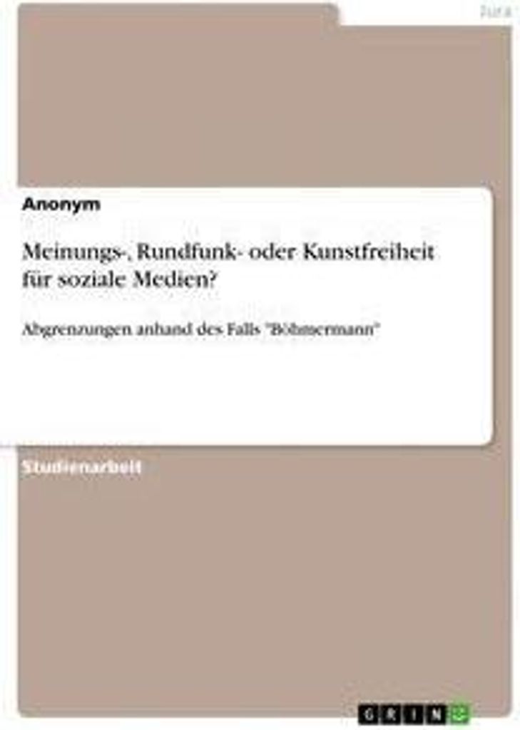 Meinungs-, Rundfunk- oder Kunstfreiheit für soziale Medien?