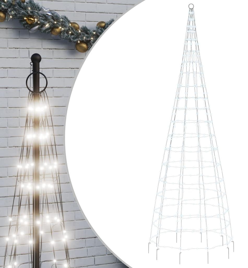 vidaXL LED-Weihnachtsbaum 550 LEDs Kaltweiß 300 cm