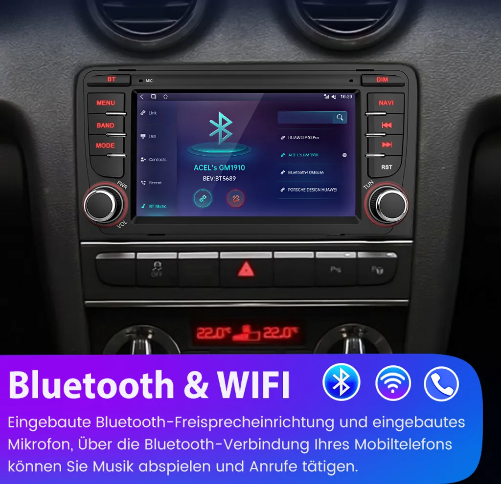 Autoradio Android 13 Audi A3 8P S3 RS3 2003-2012 Wireless CarPlay DAB+ - 8