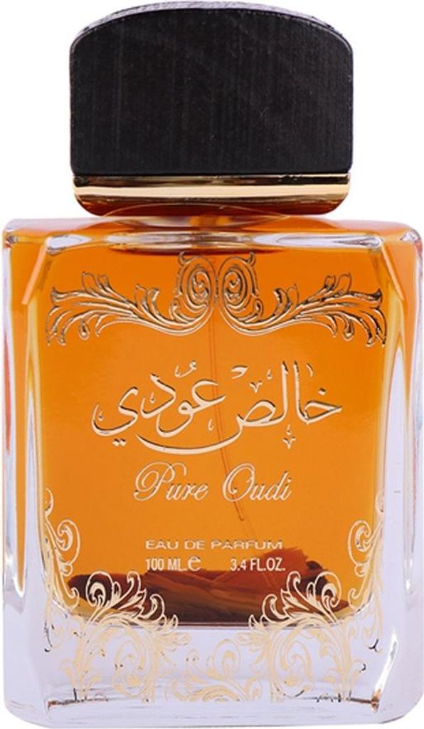 A close-up studio shot of a perfume bottle.