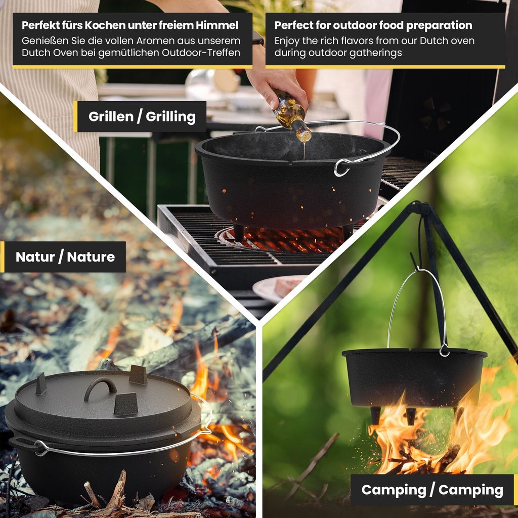 broil-master® Dutch Oven - 7 Liter, Set, mit Füßen, Produktbild 6