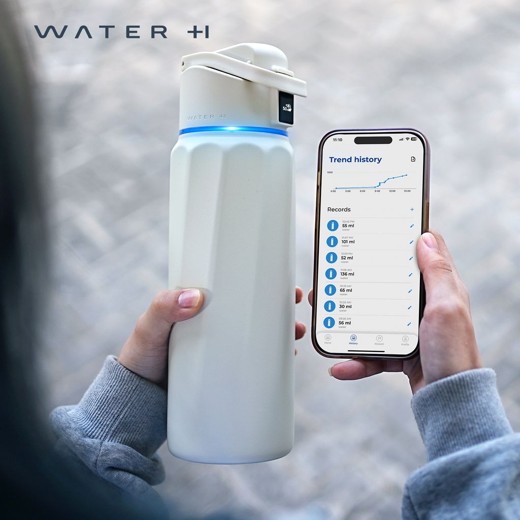 WaterH Boost Smart Trinkflasche 946ml Weiß