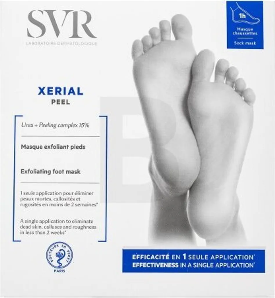 Maschera Piedi SVR Xerial Peel 2x20ml: Pelle Nuova Effetto Seta