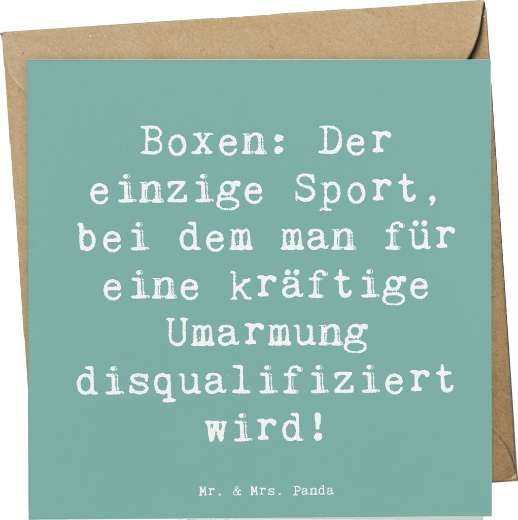 Mr. & Mrs. Panda Grußkarte Spruch Boxen Umarmung - Produktbild 