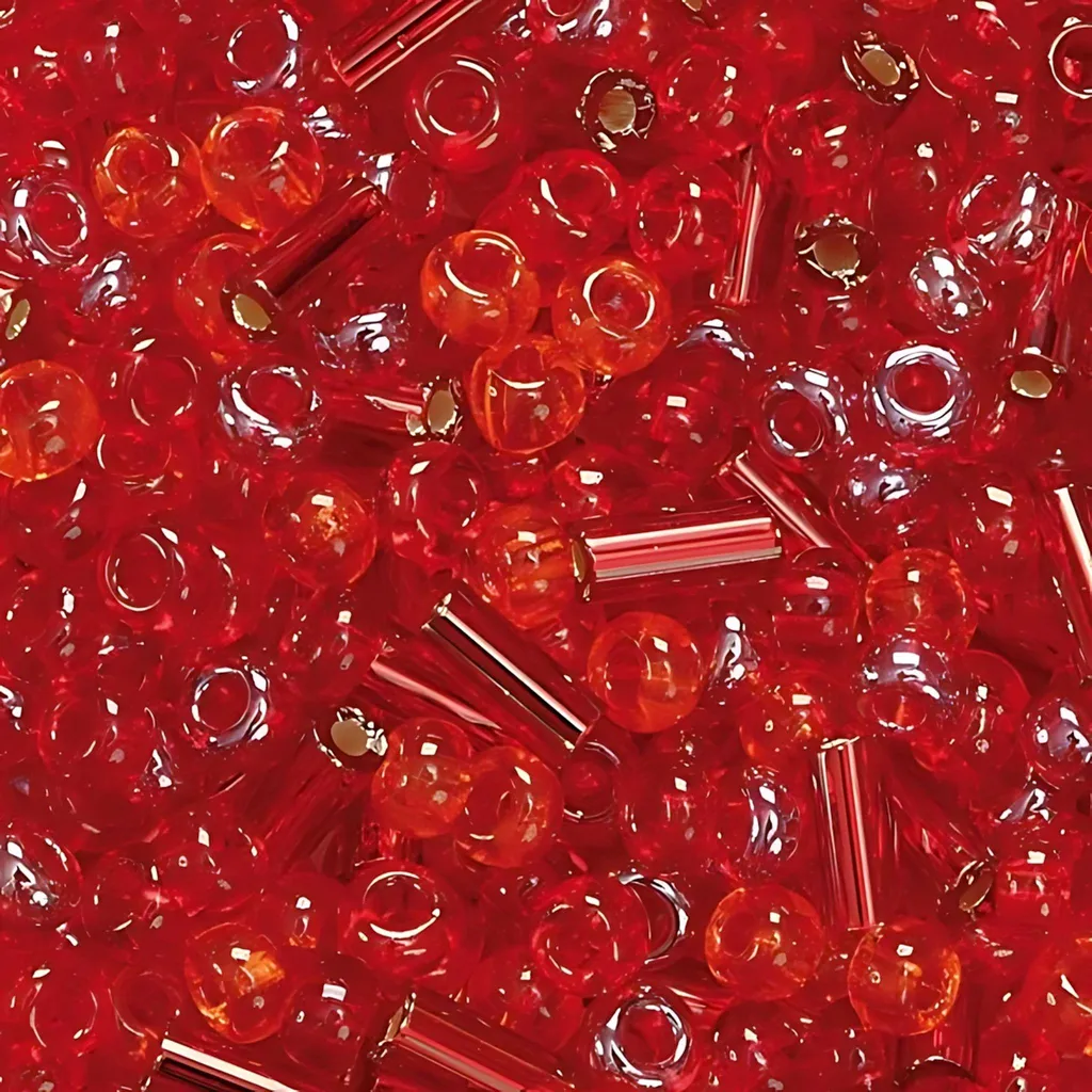 Perles de rocaille en verre de Bohème rouge mélange pour loisir créatif
