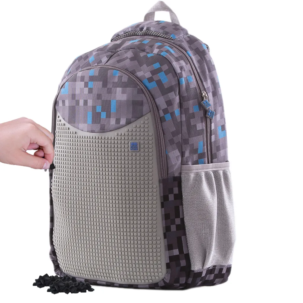 Sac à dos ordinateur PIXIE CREW gris-bleu idéal pour cours et loisirs