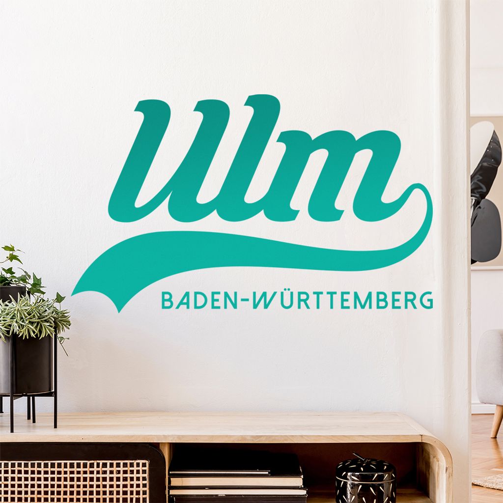 Ulm Baden-Württemberg Wandtattoo Wandaufkleber Wall Sticker - Dekoration, Küche, Wohnzimmer, Schlafzimmer, Badezimmer