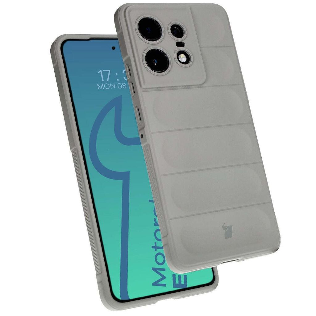 Bizon Case Tur Panzerhülle für Motorola Edge 50 Pro, Hellgrau