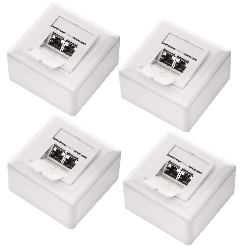 deleyCON MK1587, Weiß, Schraubenlos, Jede Marke, RJ-45, 80 Produktbild 